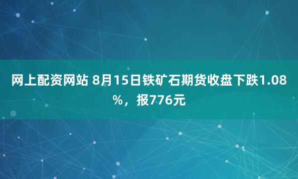 网上配资网站 8月15日铁矿石期货收盘下跌1.08%，报776元